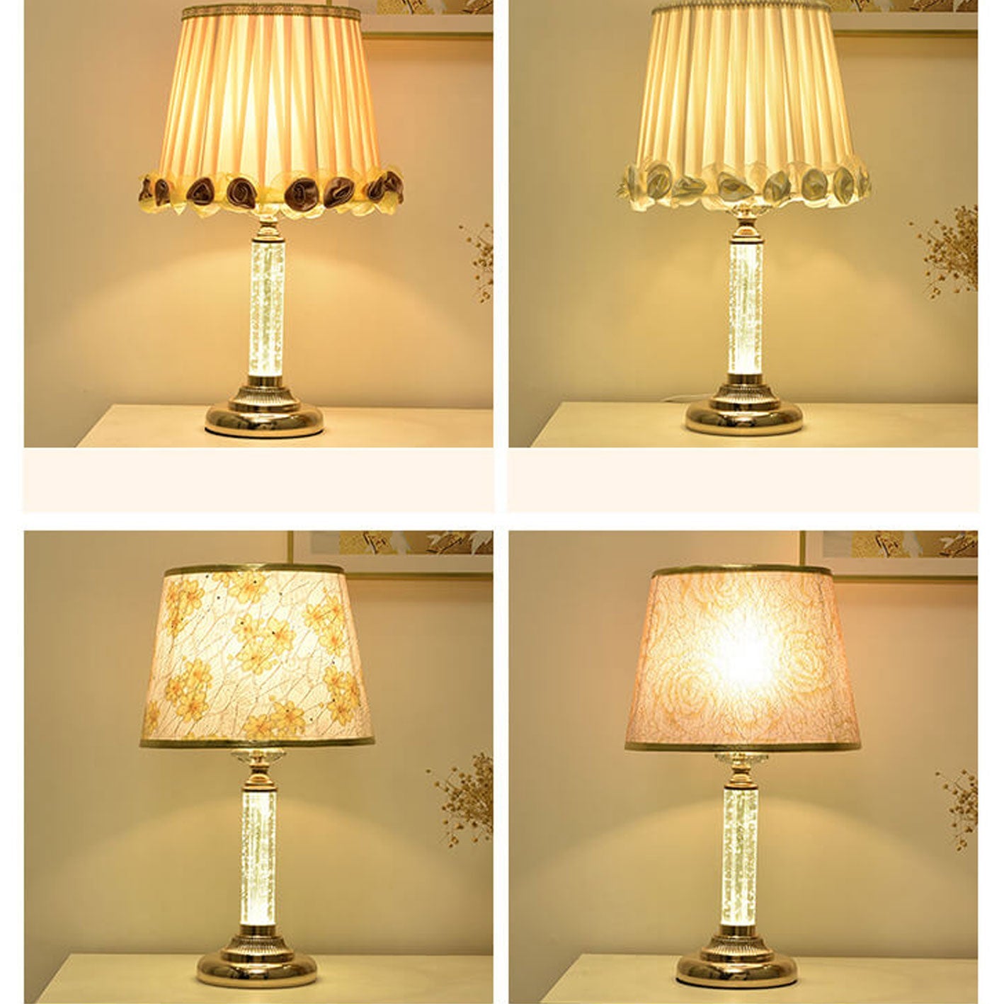 Crystal Brightness Remote Control Table Lamp