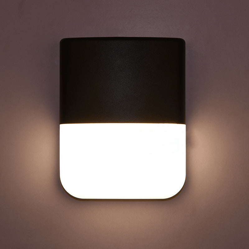 Rectangle Curve Aluminum PC Outdoor Light
