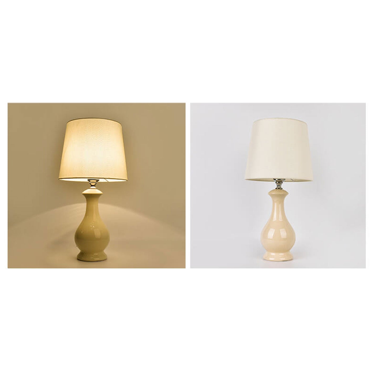 Ceramic Linen Fabric Table Lamp