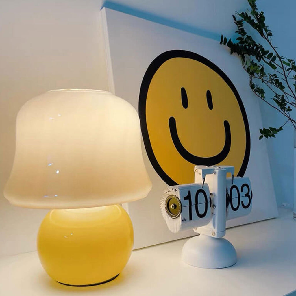 Cream Mushroom Design Table Lamp