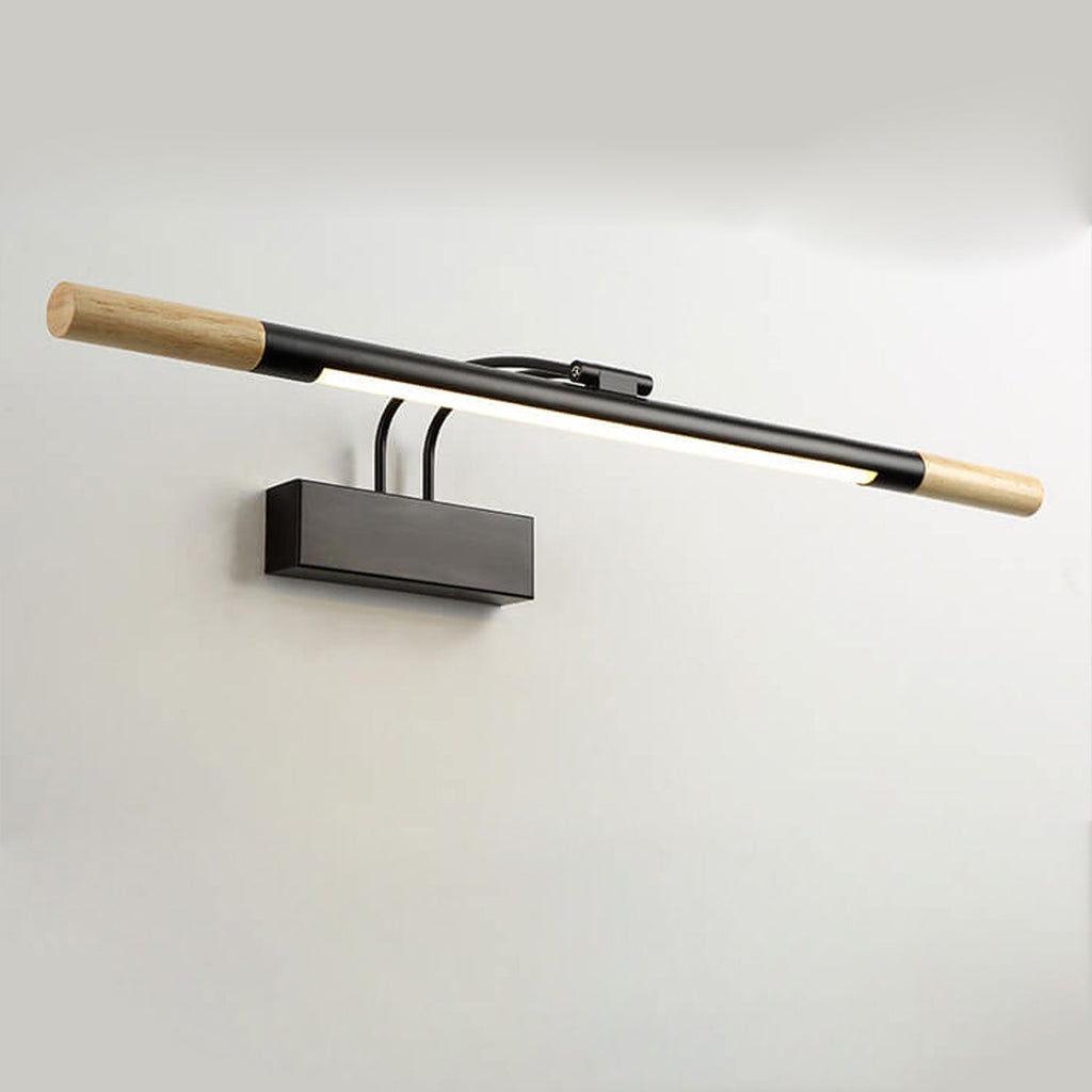 Solid Wood Curved Arm Wall Lamp