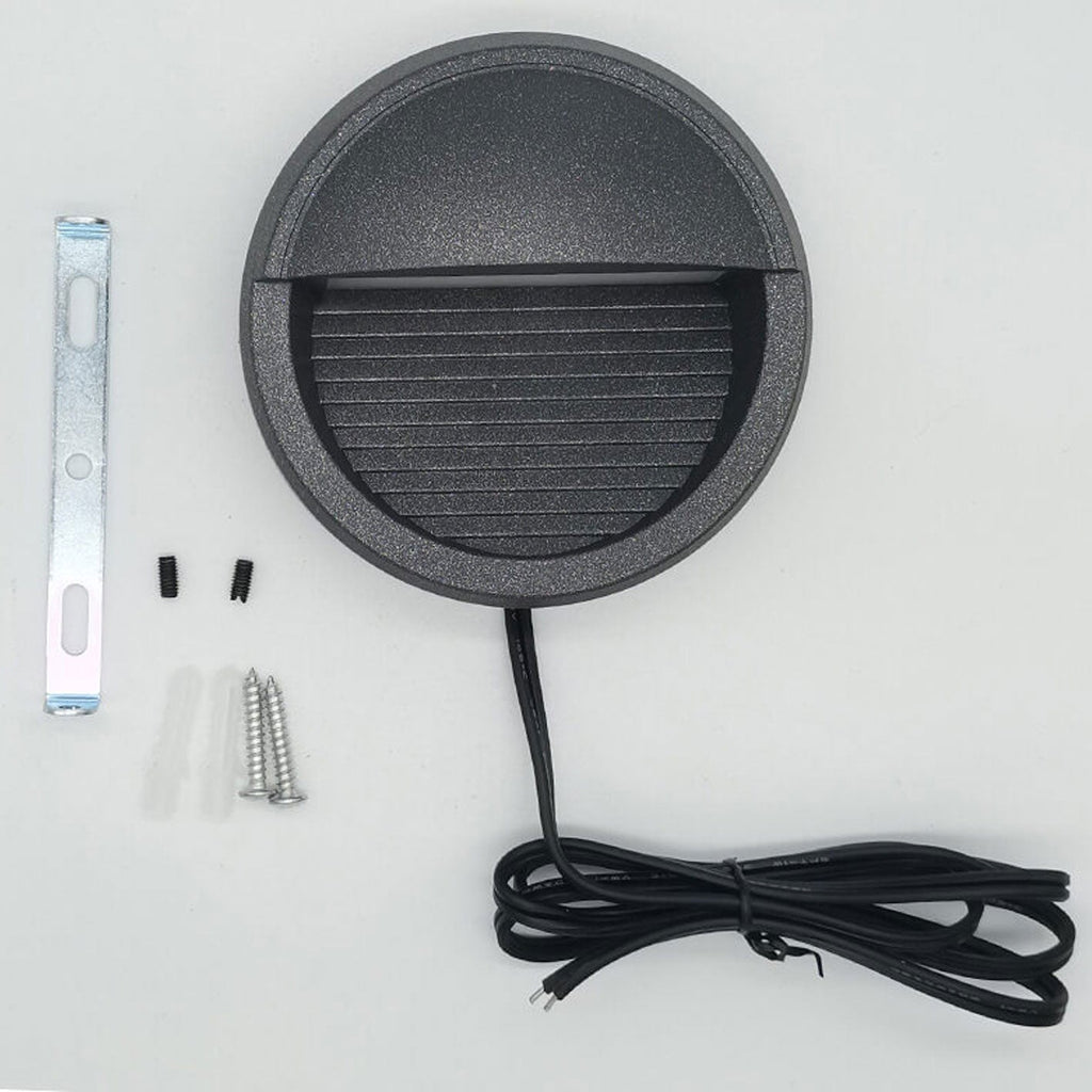 Round Aluminum Stair Enclosure Outdoor Light