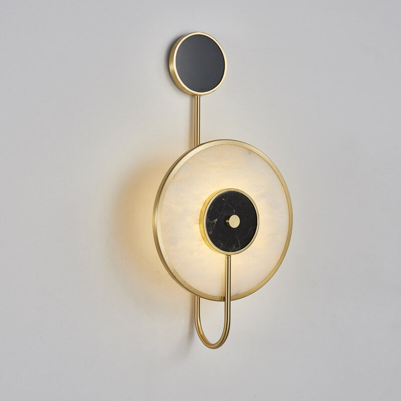 Marble Clock Design Wall Lamp