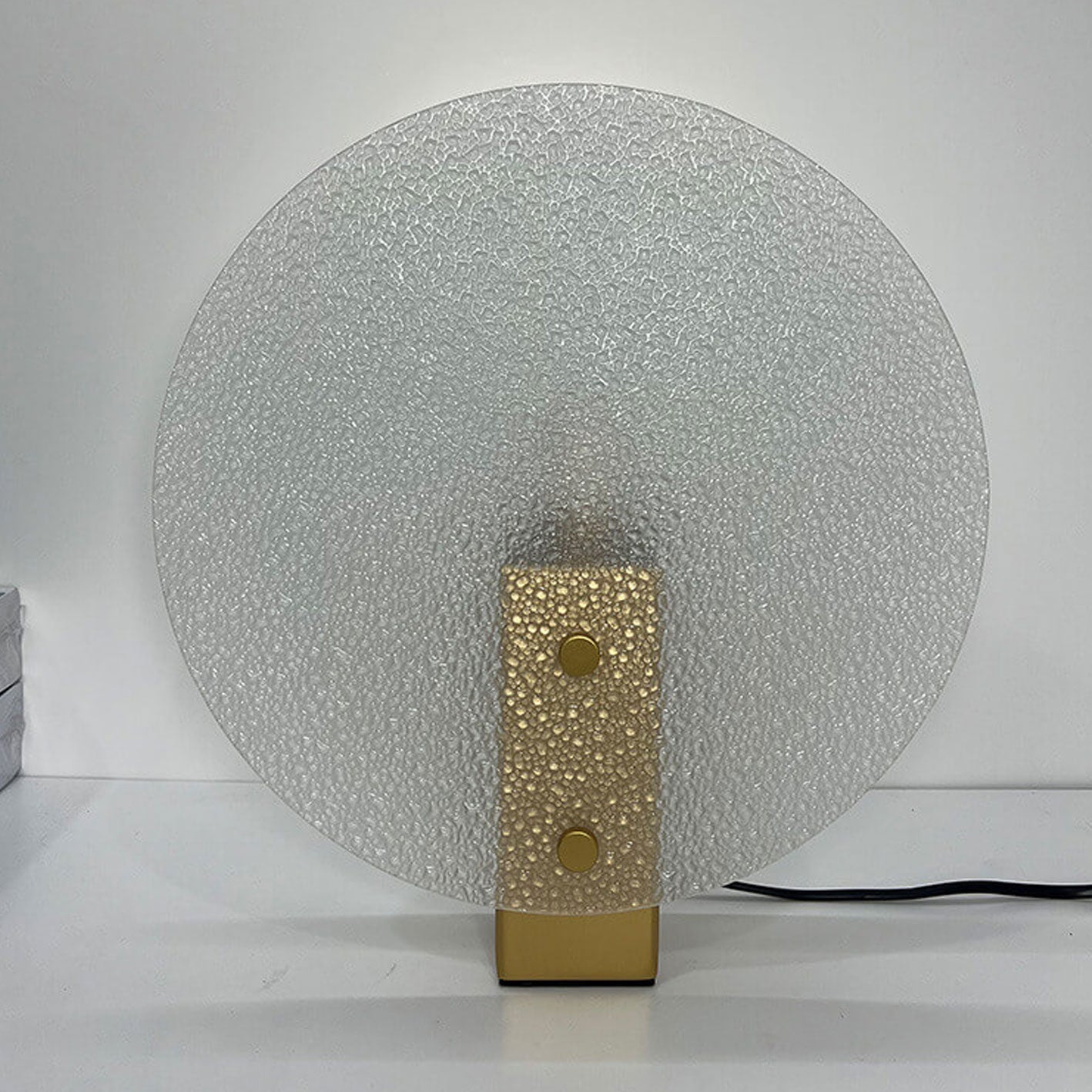 Round Frosted Glass Table Lamp