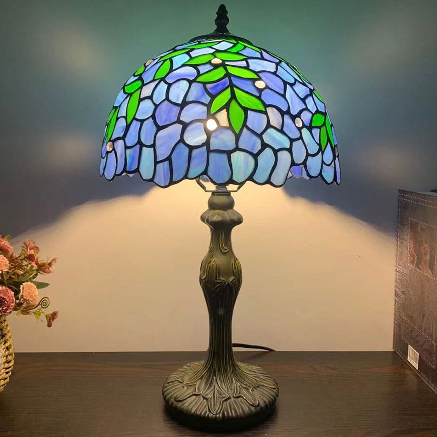 Alloy Stained Glass Table Lamp