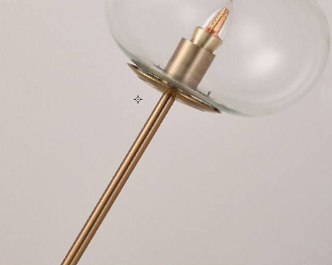Glass Orb Marble Table Lamp