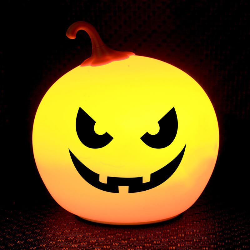 Halloween Round Pumpkin Pat Table Lamp