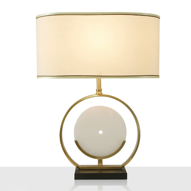 Fabric Lampshade Marble Table Lamp