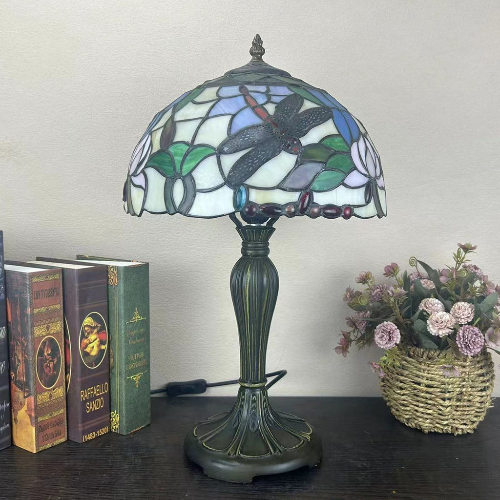 Metal Glass Dome Grape Table Lamp