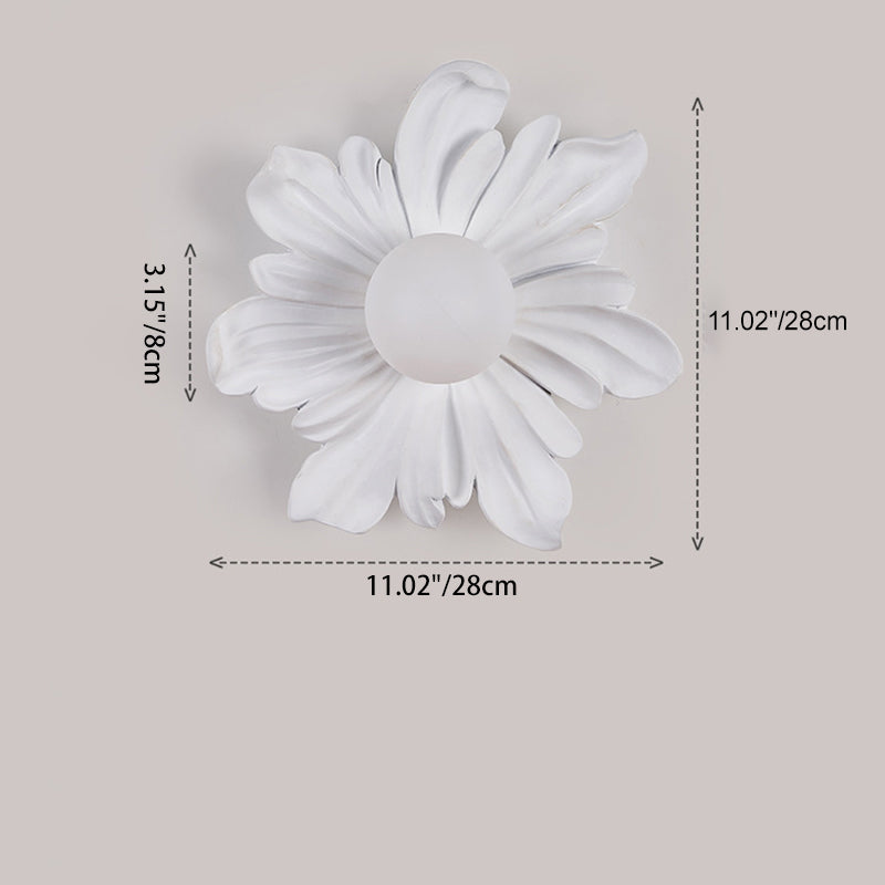 Floral Orb Resin Roto-molding Wall Lamp