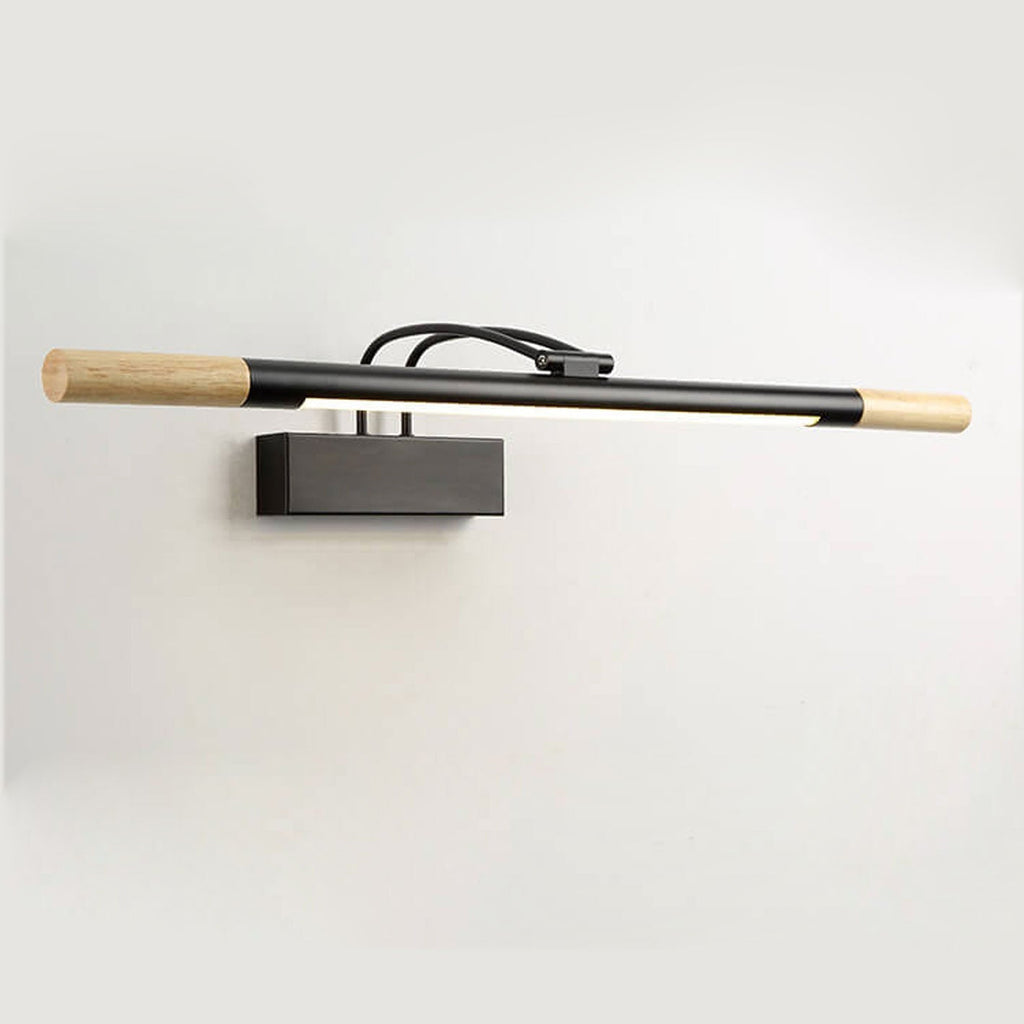Solid Wood Curved Arm Wall Lamp