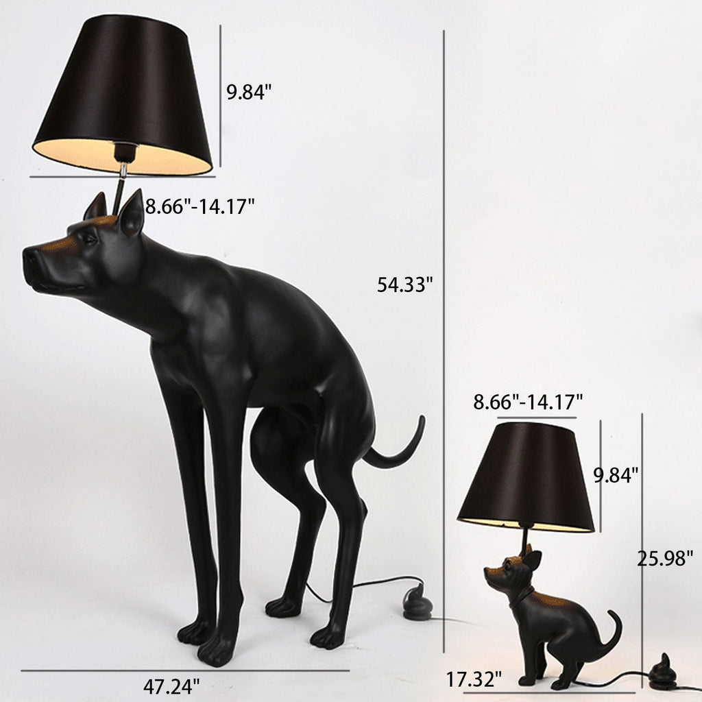 Dog Resin Table Lamp