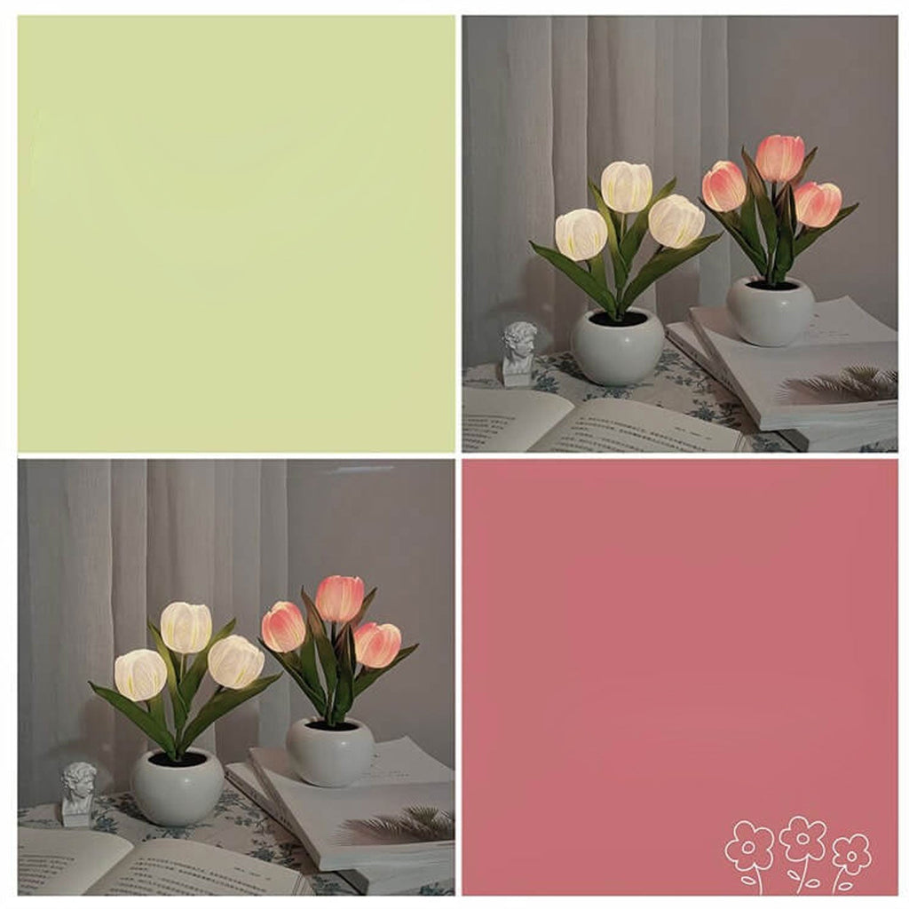 Tulip Night Simulated Flower Table Lamp
