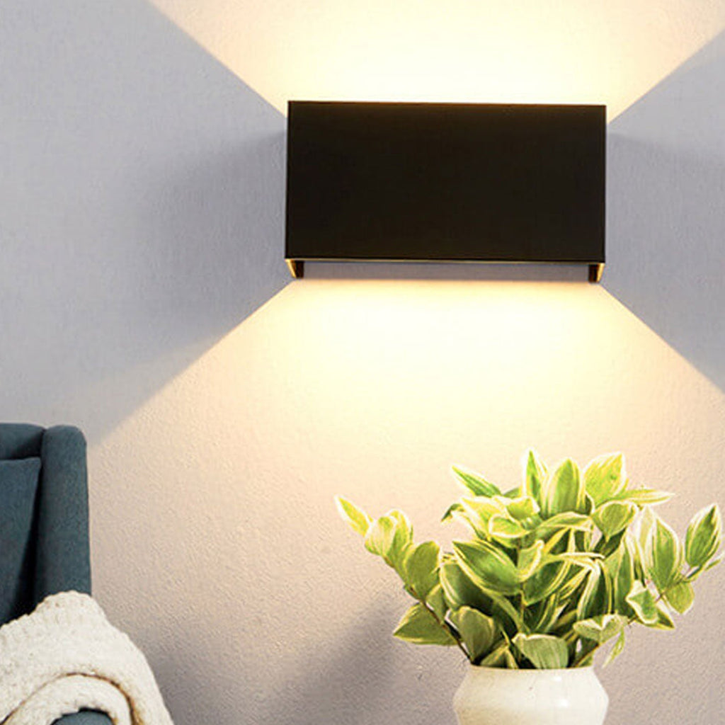 Rectangular Up Down Illuminated Outdoor Light