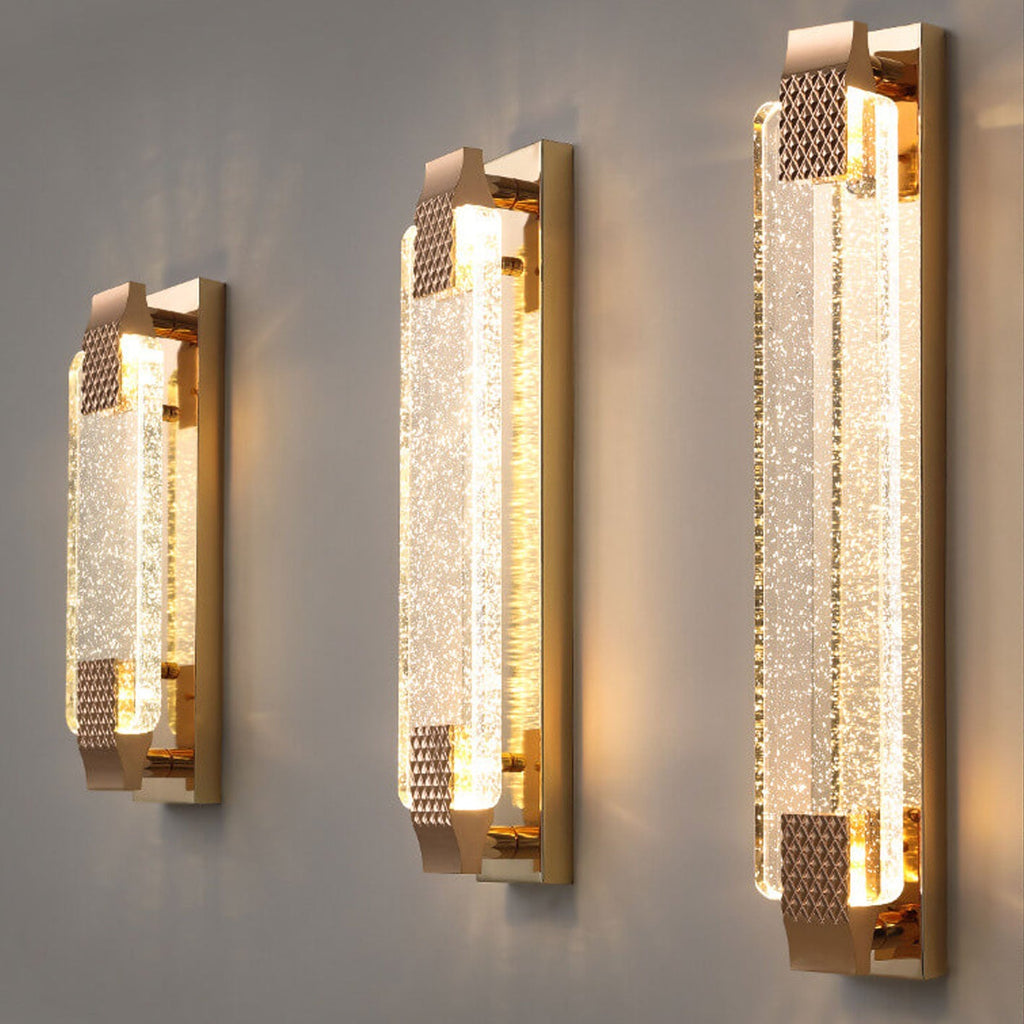 Rectangular Bubble Crystal Wall Lamp