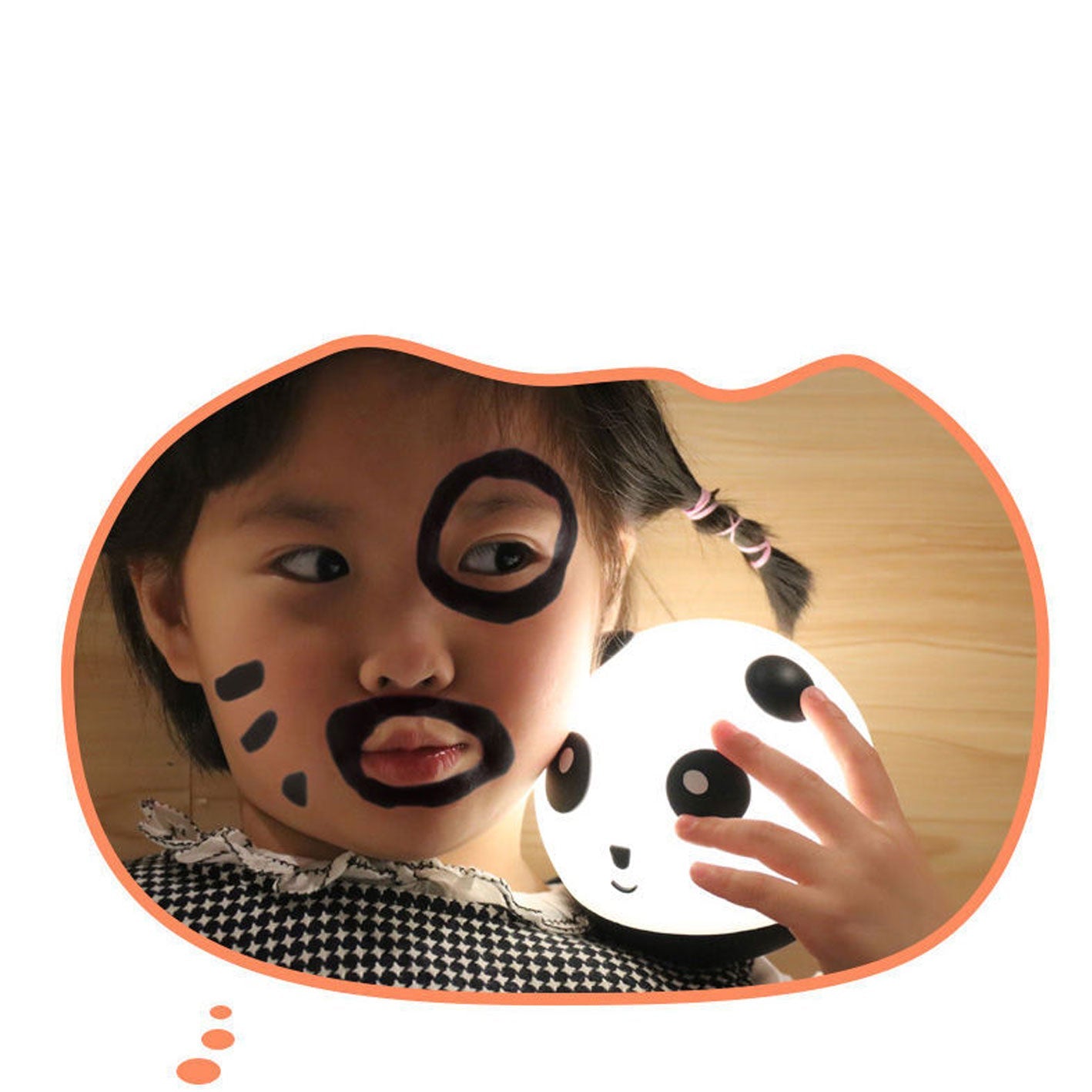 Cute Panda Tumbler Silicone Floor Lamp