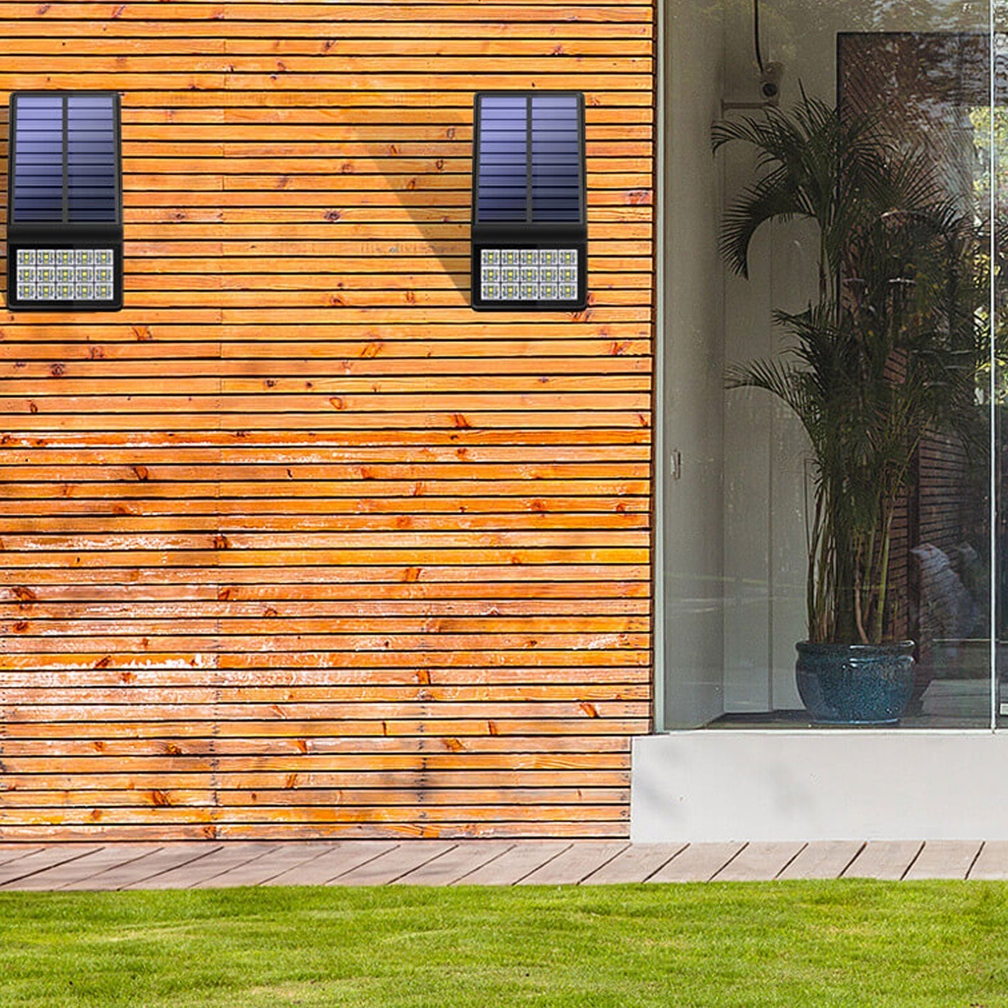 Square Fence Sensor Outdoor Light