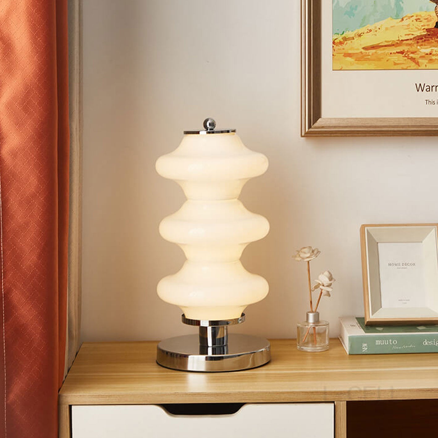 Glass Gourd Design Table Lamp