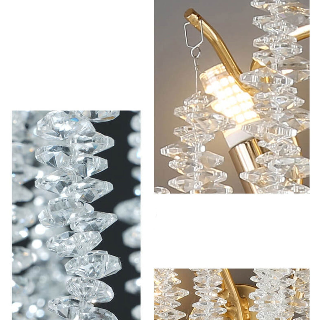 Tree Branch Crystal 3-Light Wall Lamp