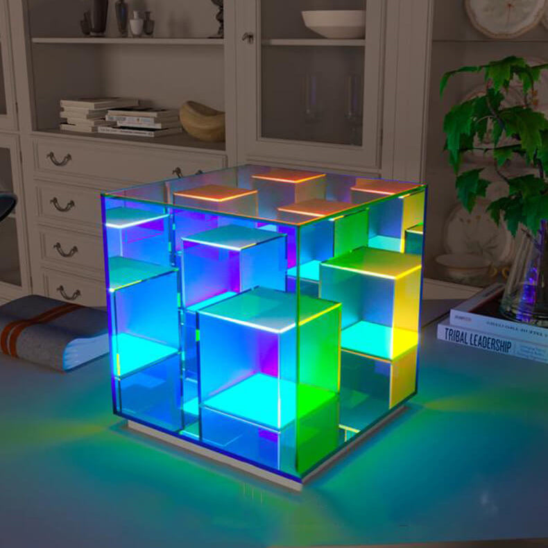 Stereo Rubik's Cube Night Table Lamp