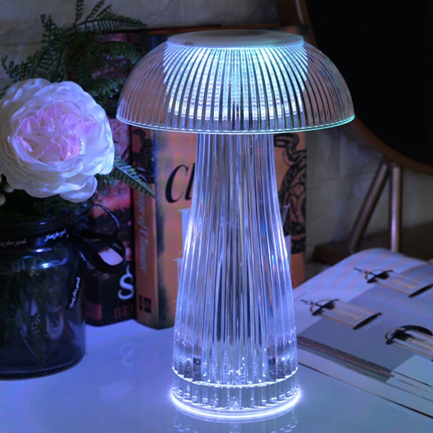 Mushroom PMMA Dazzling Touch Table Lamp