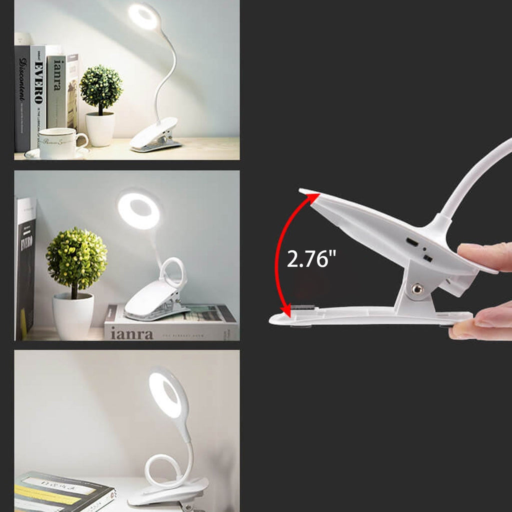 Foldable Round Rechargeable Clips Table Lamp