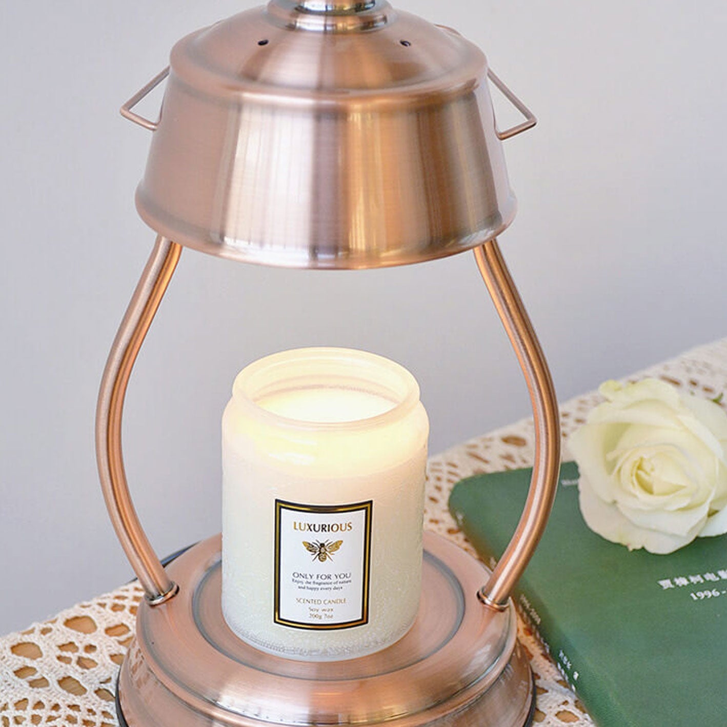 Metal Lantern Melting Wax Table Lamp