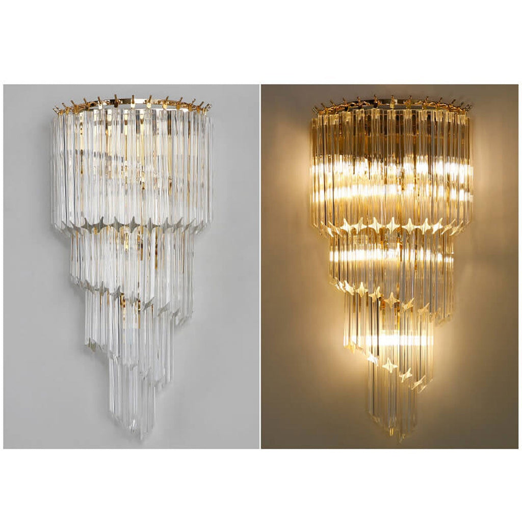 Crystal Four Layers 4-Light Wall Lamp