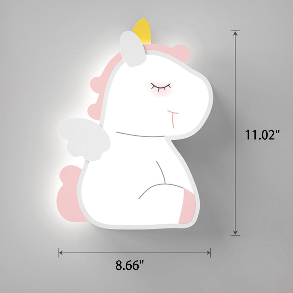 Cartoon Rabbit Unicorn Kids Wall Lamp