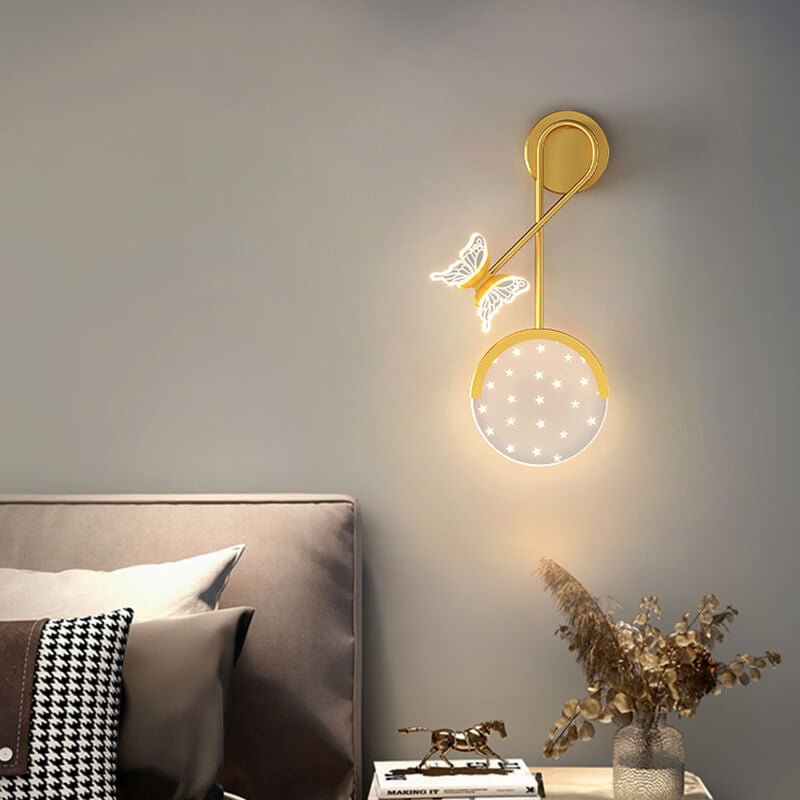 Acrylic Butterfly Star Design Wall Lamp