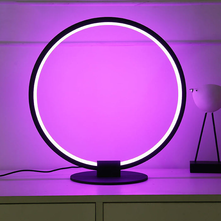 Acrylic Ring Design RGB Table Lamp