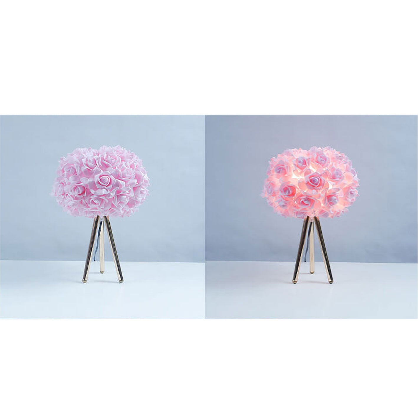 Rose Metal Table Lamp