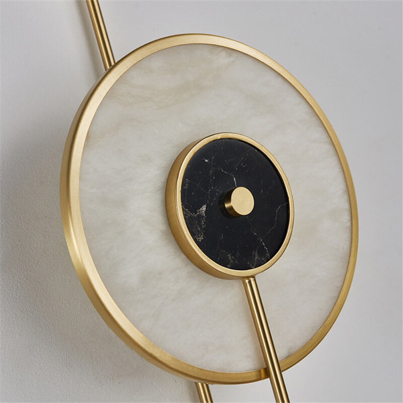 Marble Clock Design Wall Lamp
