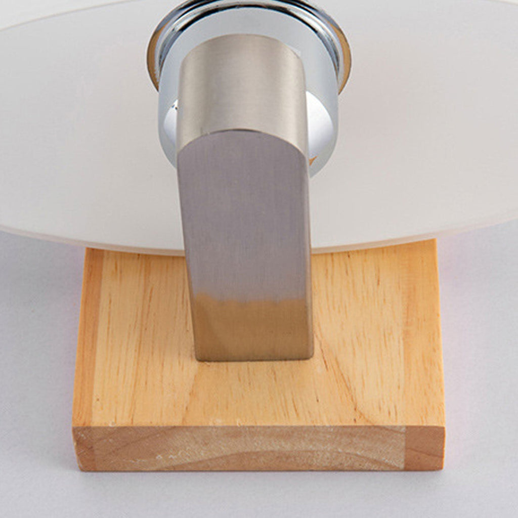 Solid Wood Glass Wall Lamp
