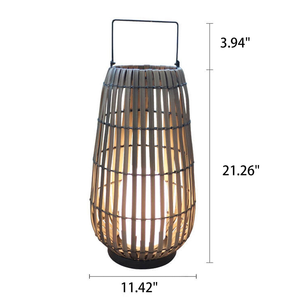 Modern Rattan Weaving Oval Floor Lamp