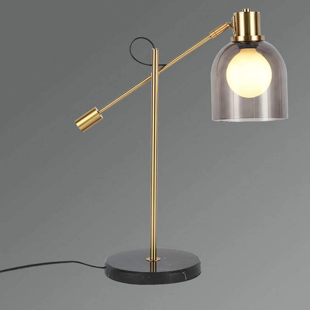 Postmodern Smoke Gray Glass Table Lamp