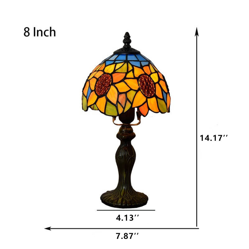 Stained Glass Sunflower Table Lamp