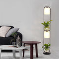 Cylinder Fabric Plant Hydroponics 2-Light Floor Lamp