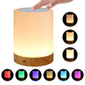 Wood Grain Night Rechargeable Table Lamp