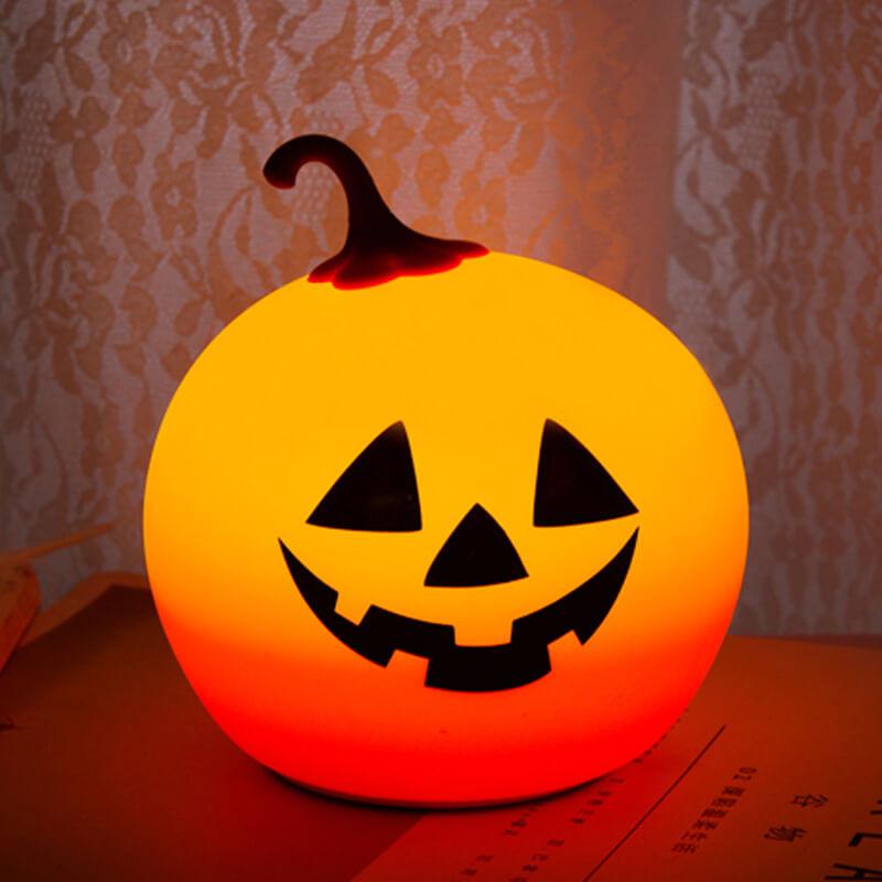Halloween Round Pumpkin Pat Table Lamp