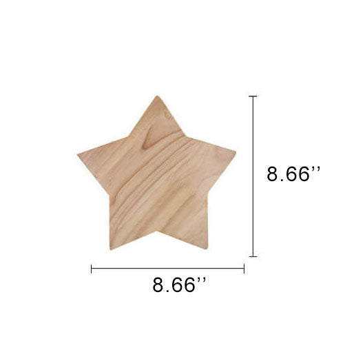 Star Shaped Wooden Mood Wall Lamp