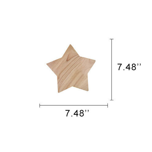 Star Shaped Wooden Mood Wall Lamp