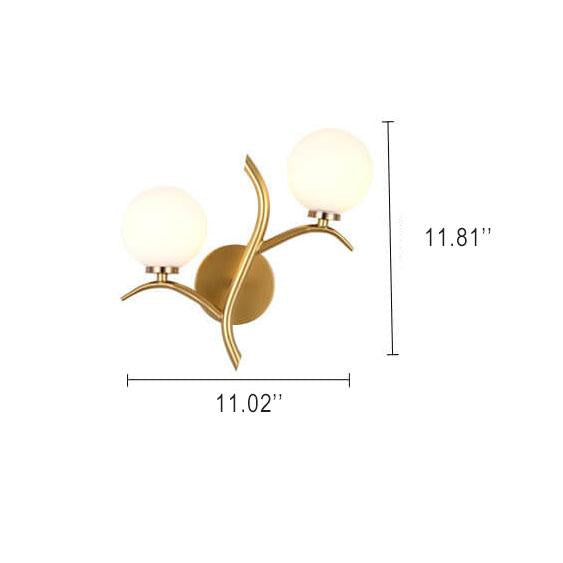 Glass Ball Tree Branch 2-Light Wall Lamp