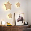 Star Shaped Wooden Mood Wall Lamp