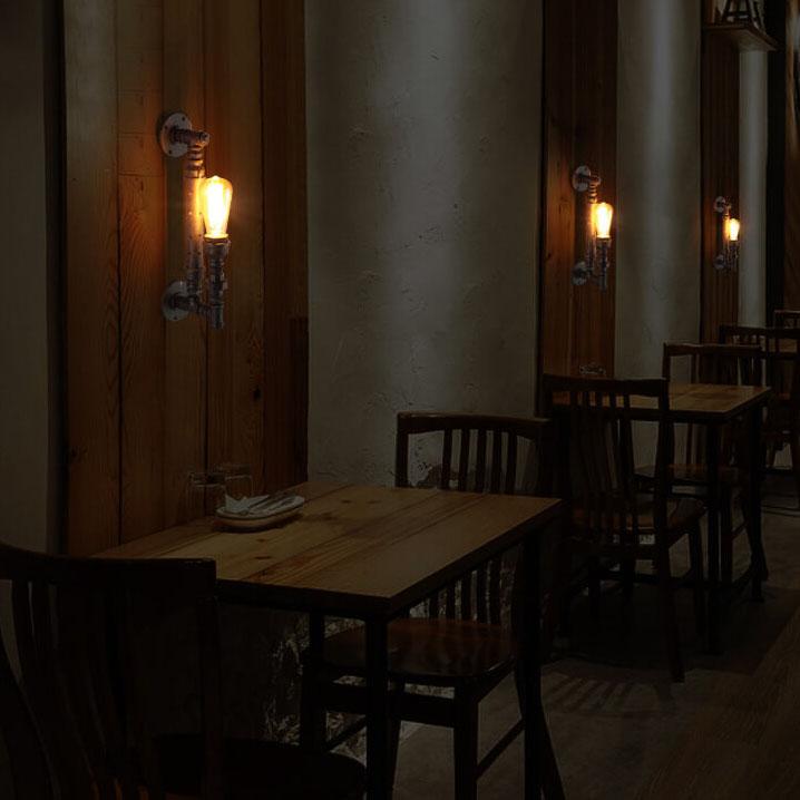 Rust Pipe Wall Lamp
