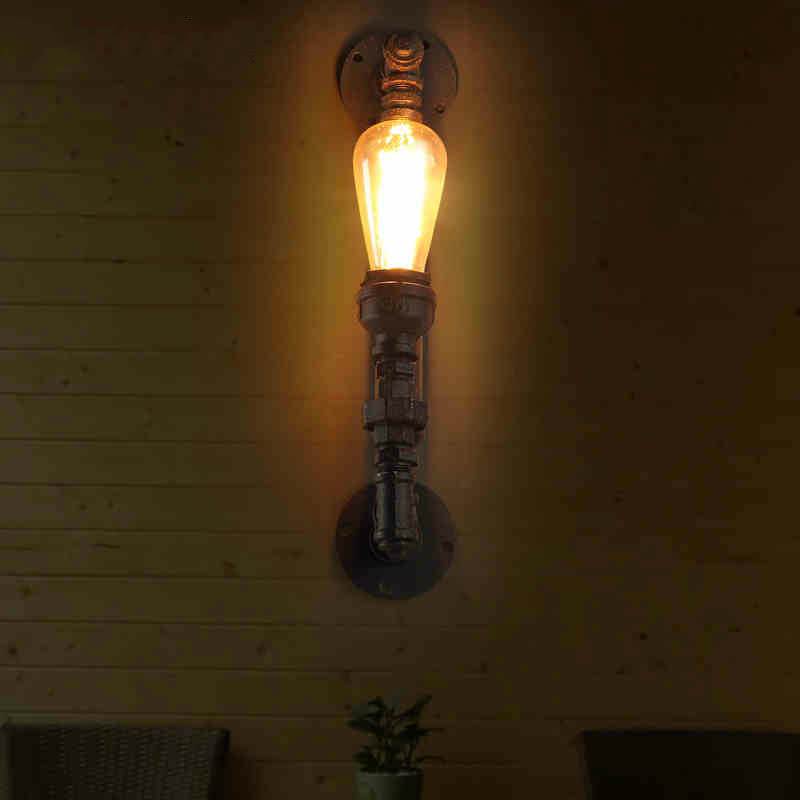 Rust Pipe Wall Lamp