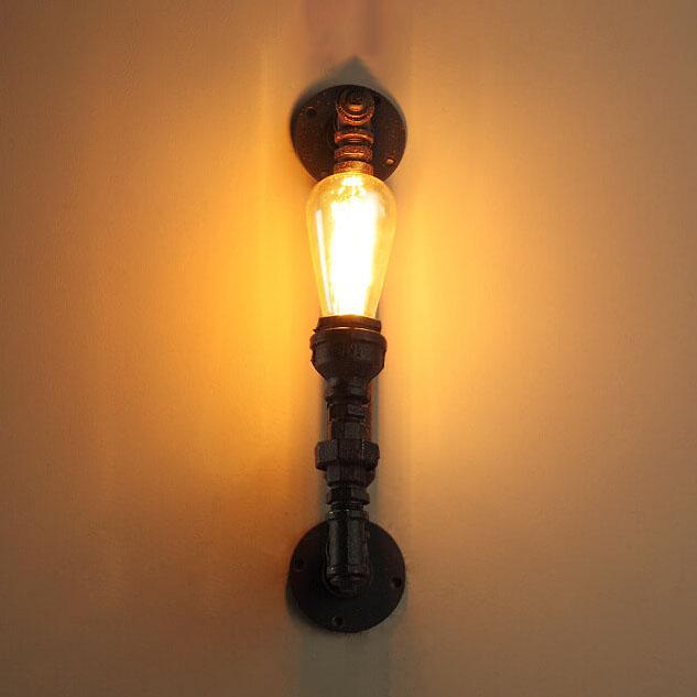 Rust Pipe Wall Lamp