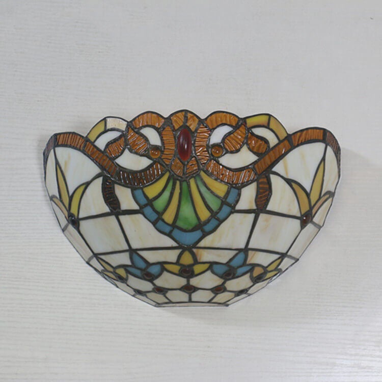 Stained Glass Bowl Shape Wall Lamp