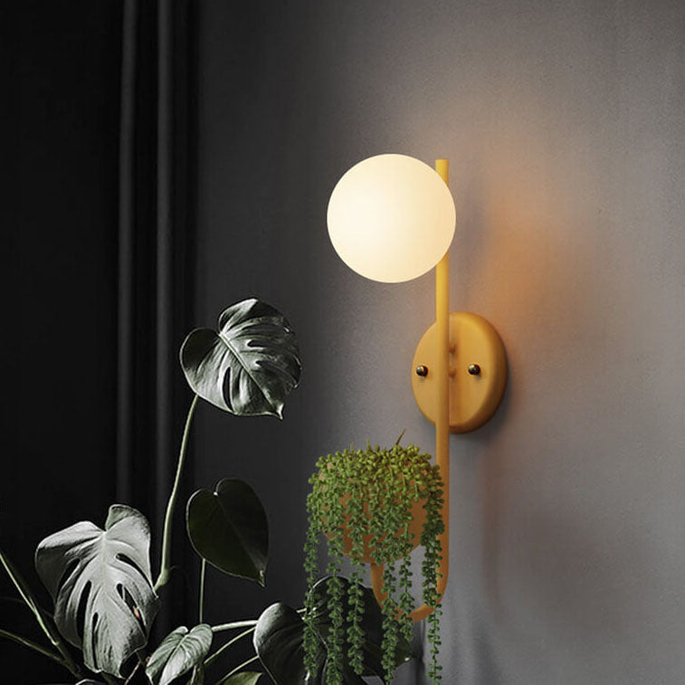 Sphere Storage Box Planting Wall Lamp