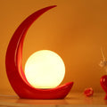 Crescent Night Resin Table Lamp